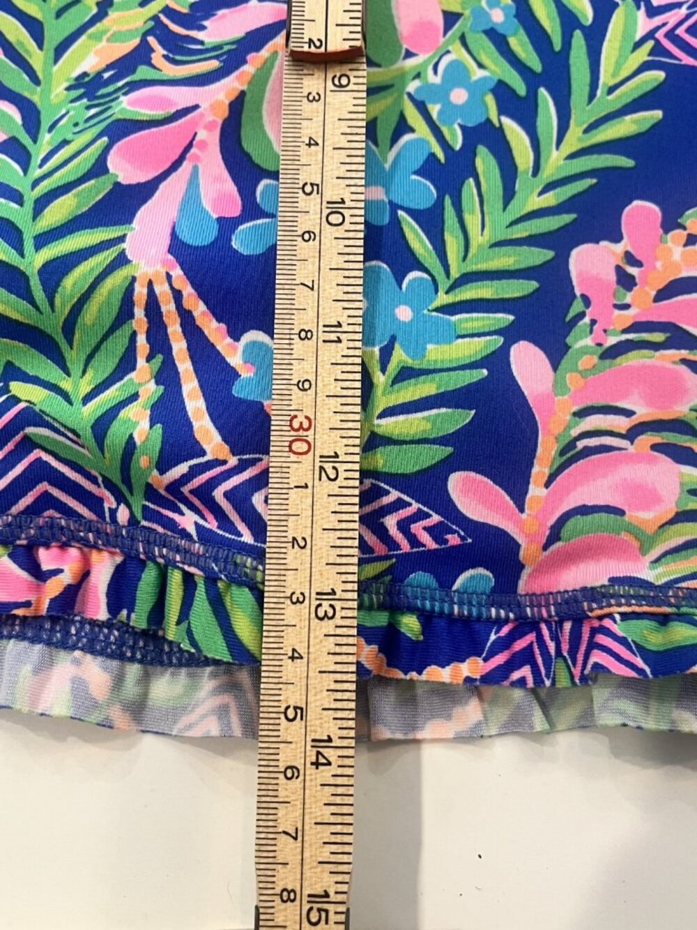 Lilly Pulitzer Luxletic Anika Skort Large How You Like Me Prowl Tiger Ruffle EUC - Picture 6 of 7